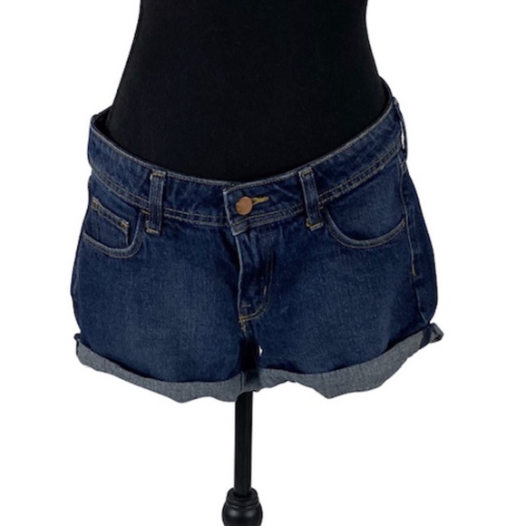 H&M Blue Denim Shorts with Cuffed Hem - Picture 7 of 8